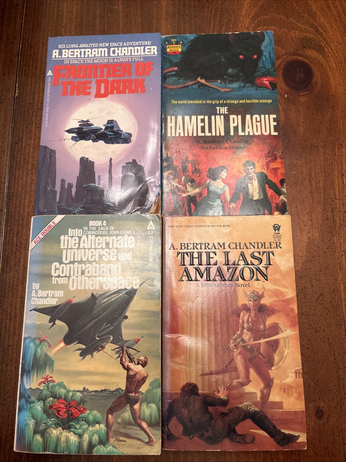 A. Bertram Chandler Paperback Science Fiction Fantasy Lot of 4 books-vintage
