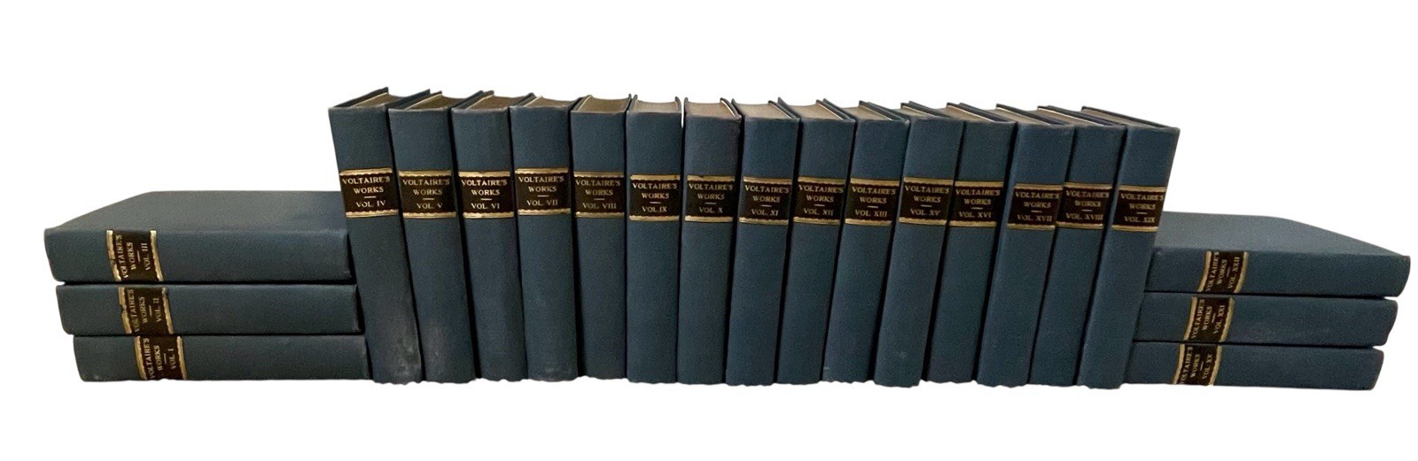 VOLTAIRE’S WORKS 1901 21 Volume Set. E R Dumont. (Volumes 1-22, (Volume 14 NA)