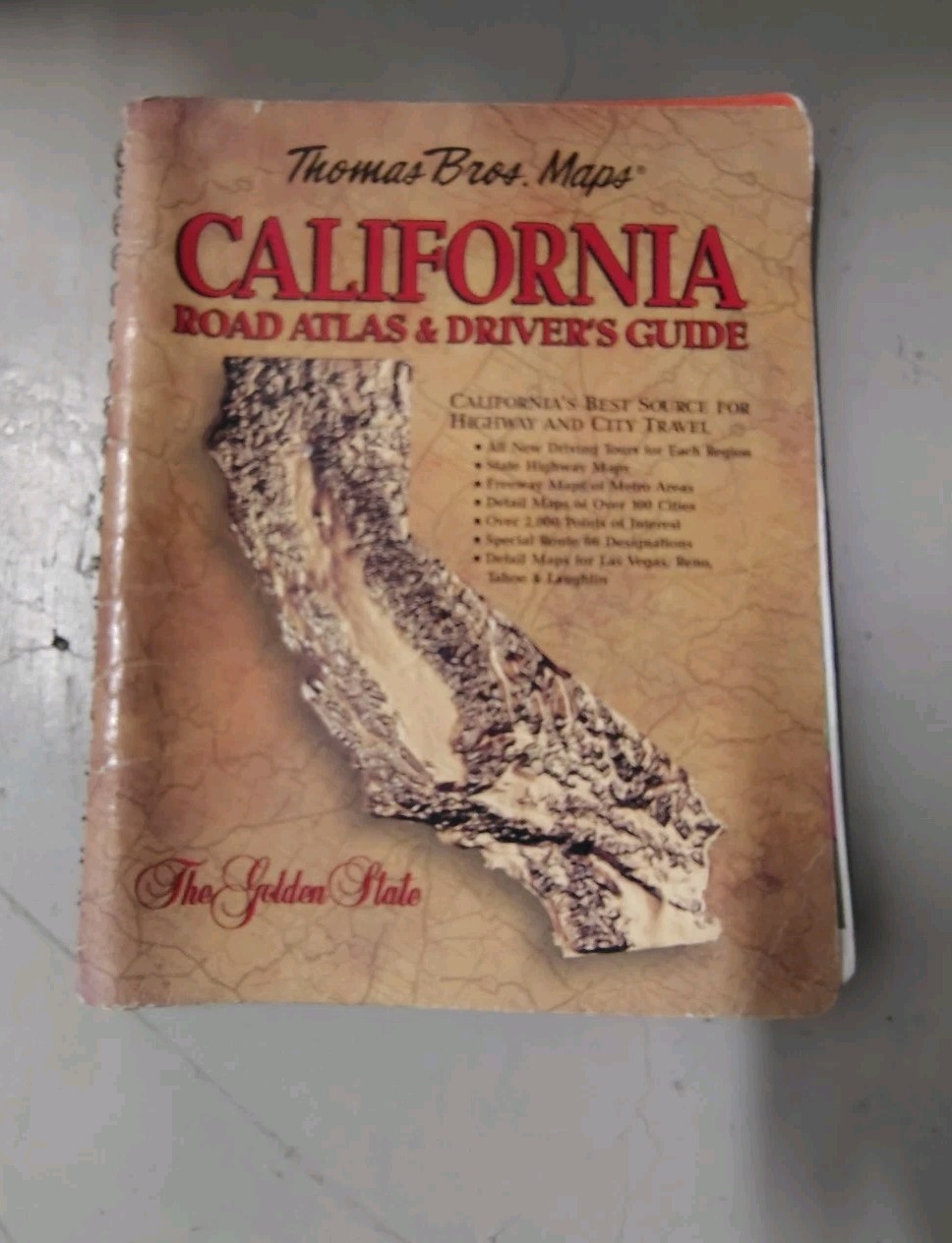 ThOMAS BrOS MAPS – CLAIFORNIA ROAD ATLAS & DRIVERS GUIDE SPIRAL BINDING.