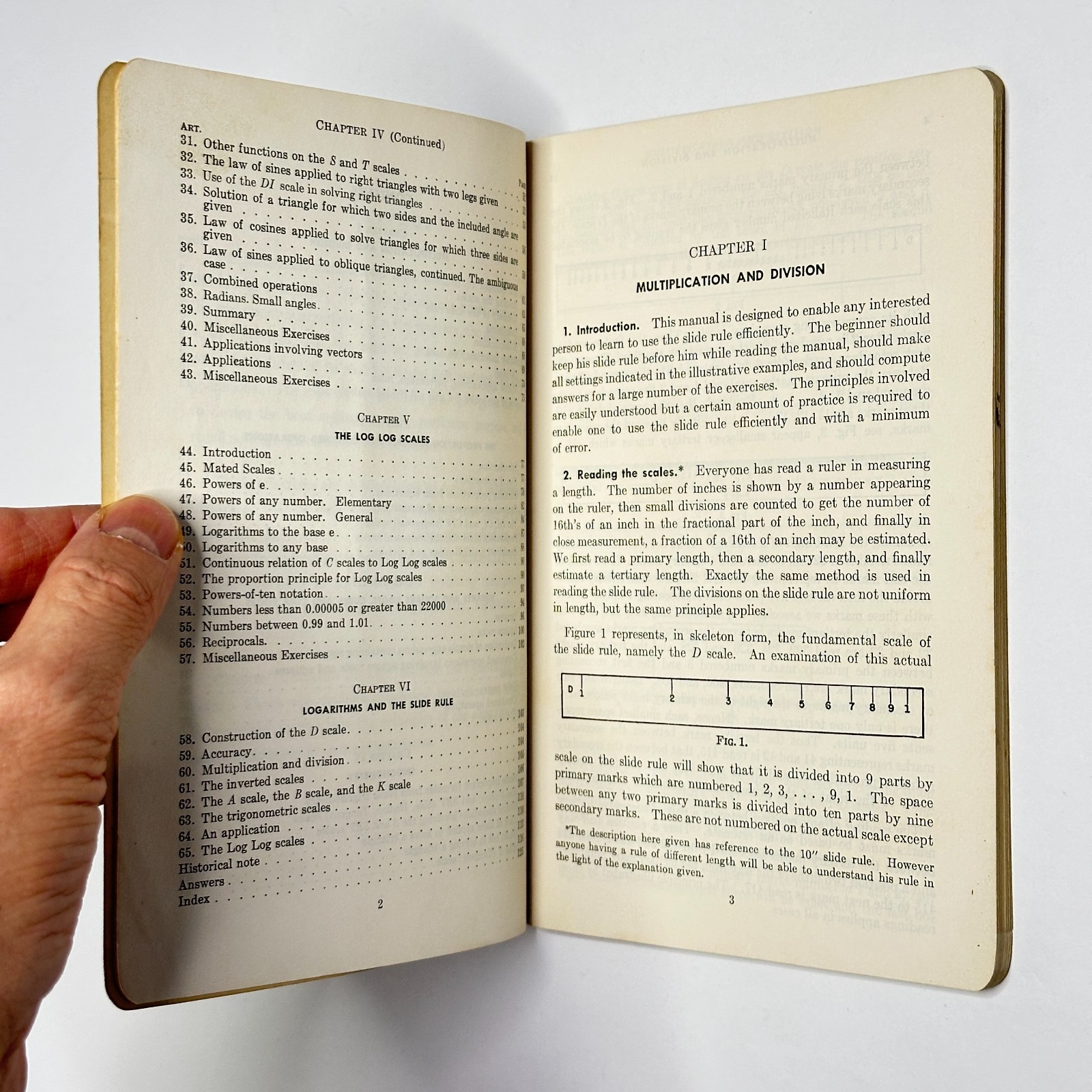 1955 „Slide Rule Manual: Log Log Duplex Decitrig“ (Keuffel & Esser Paperback)