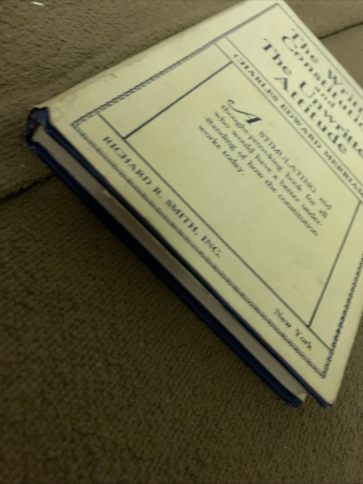 The Written Constitution Charles Edward Merriam 1931 Vintage Political Science