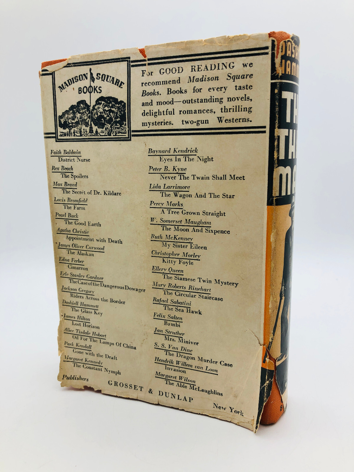 The Thin Man – Dashiell Hammett 1940’s Grosset & Dunlap reprint HC w/original DJ