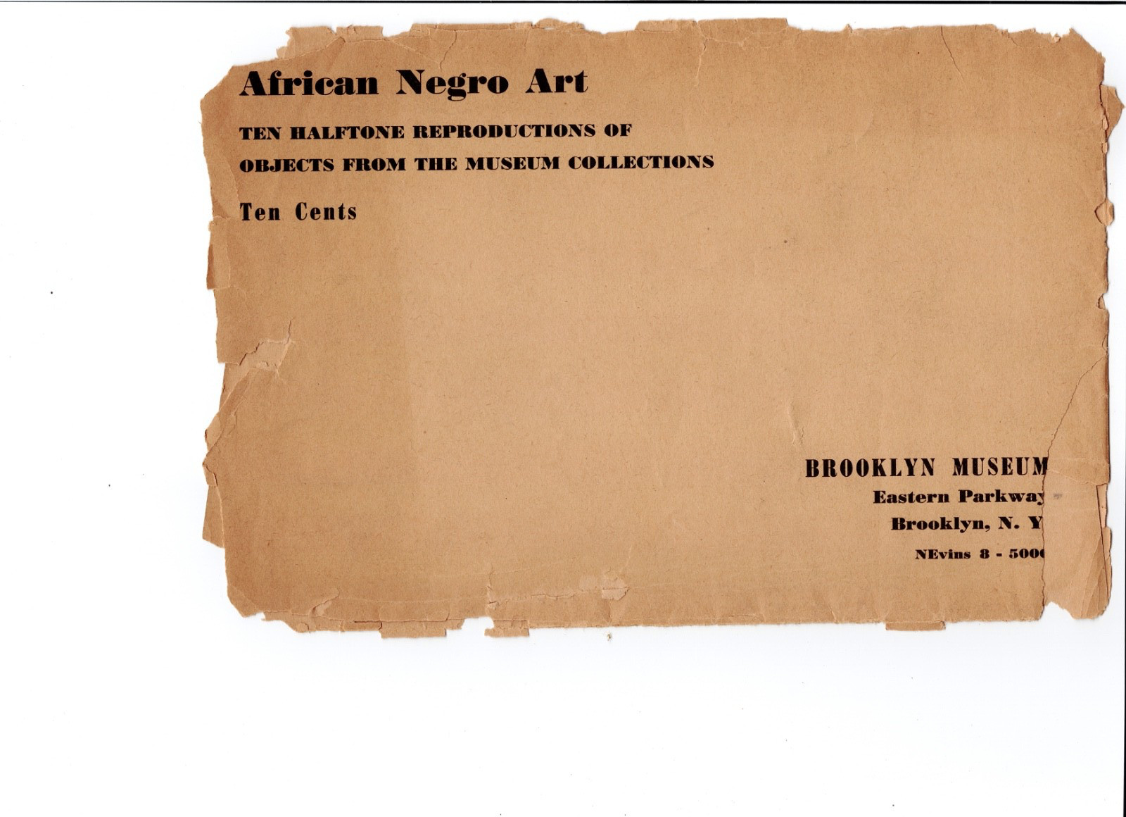 Vintage „African Negro Art“ 10 Halftone Prints Portfolio Brooklyn Museum