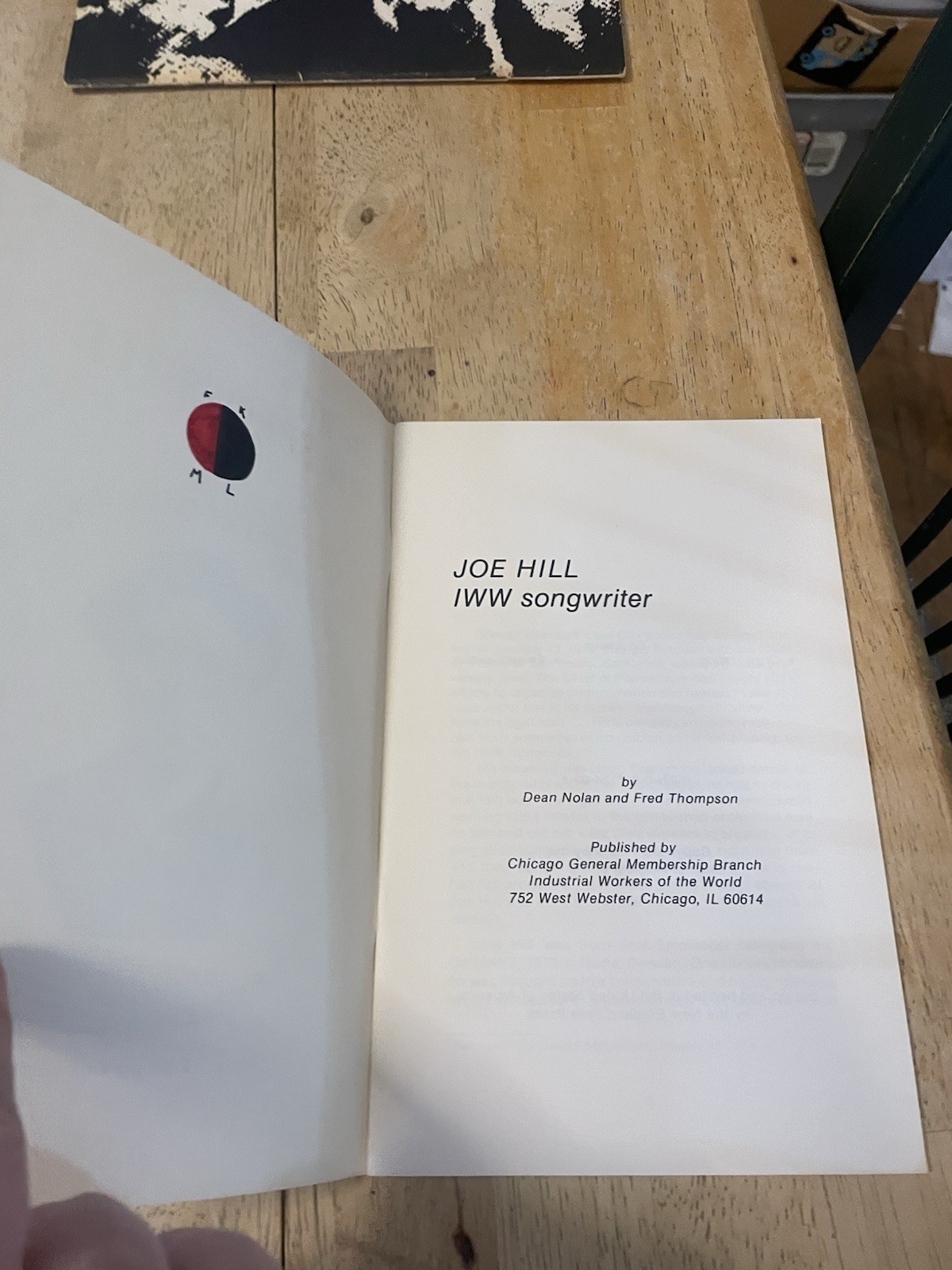 Joe Hill- IWW Songwriter VTG Pamphlet 1979 New England Free Press