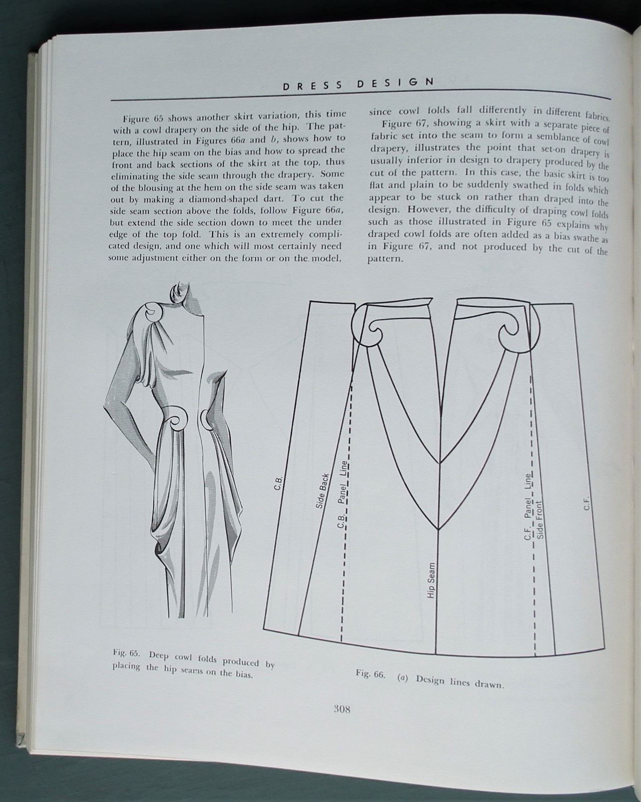 Dress Design Draping & Flat Pattern Making vintage 1940s dressmaking sewing book