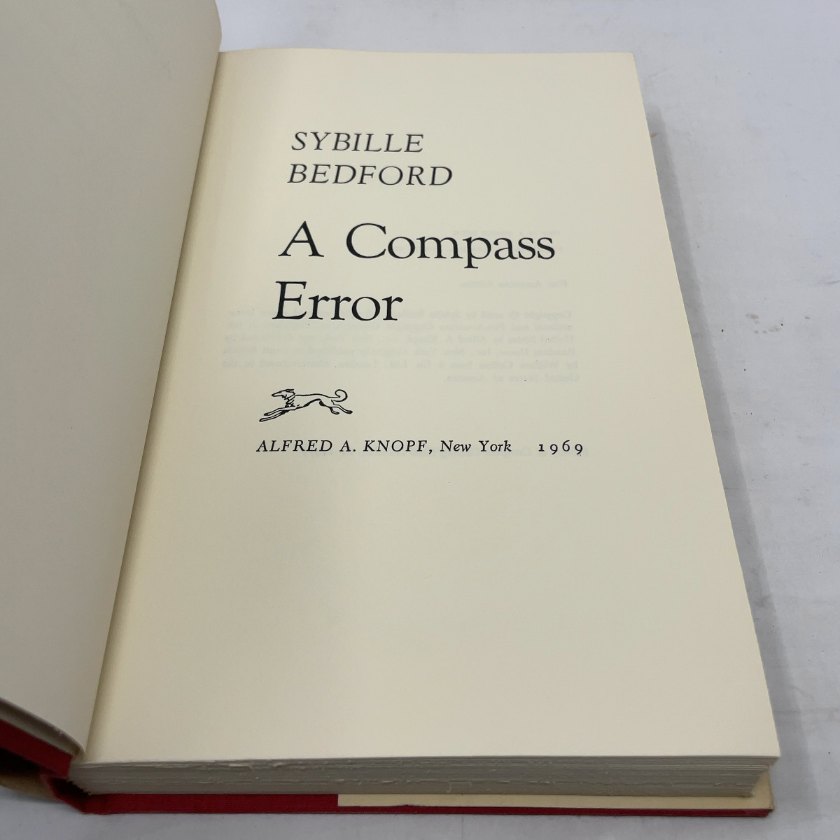 A Compass Error by Sybille Bedford HC First Thus Very Good 1968