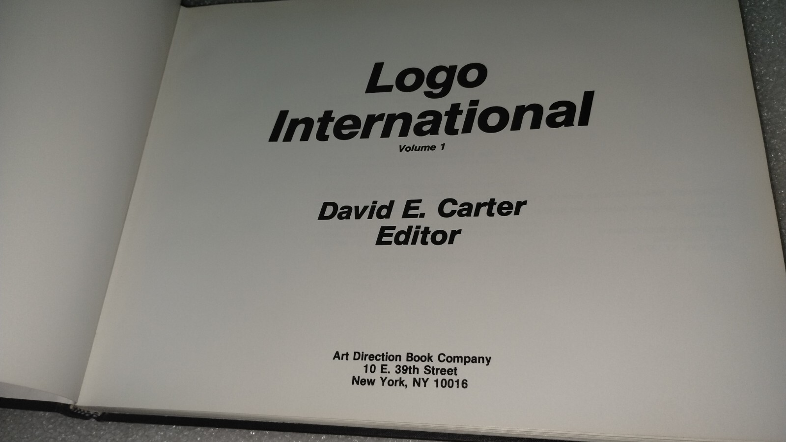 David E. Carter „LOGO INTERNATIONAL Volume 1“ (1984) 1st Edition HC/DJ Rare