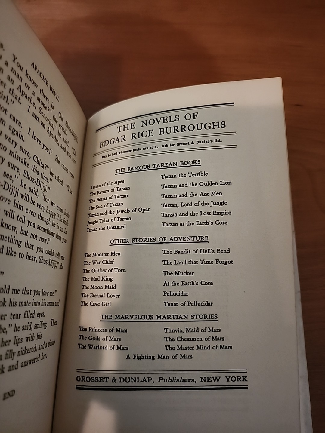 Apache Devil By Edgar Rice Burroughs, 1933 First Edition W/DJ, Glossy Internals!