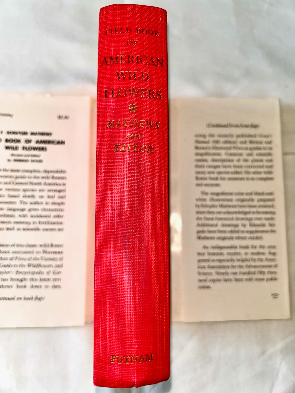 Field Book of American Wild Flowers, F. Schuyler Mathews, 1955, HC w. Dustcover