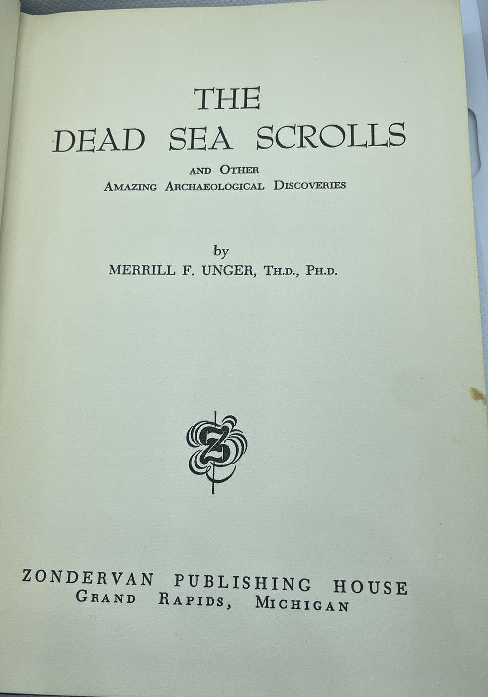 Unger Zondervan Hardback 1957 The Dead Sea Scrolls