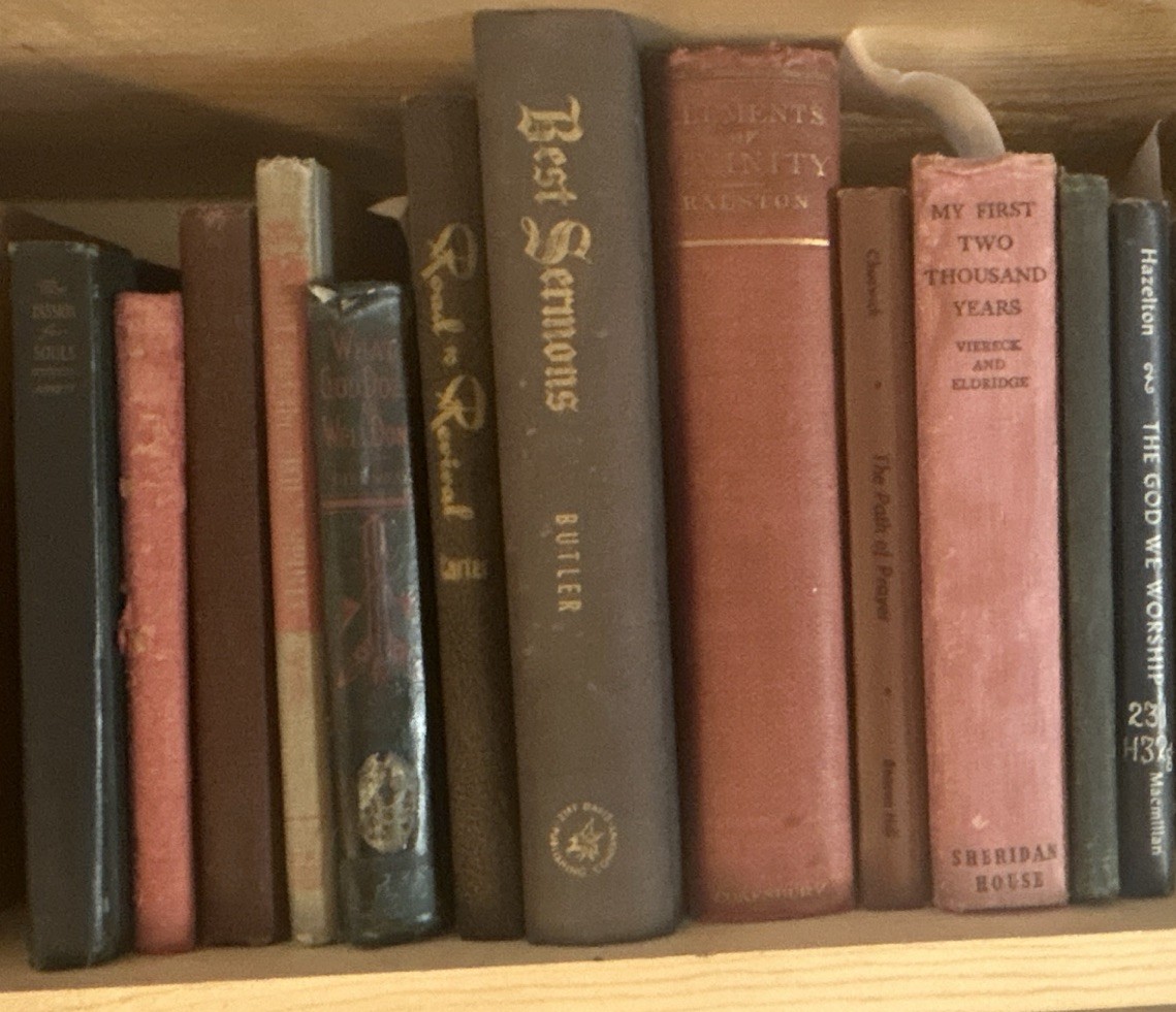 Lot of 12 very old theology books from the early 1900s.