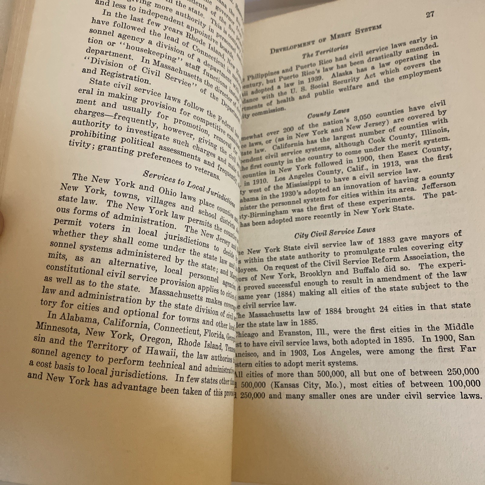The Law Of Civil Service By H. Eliot Kaplan 1958