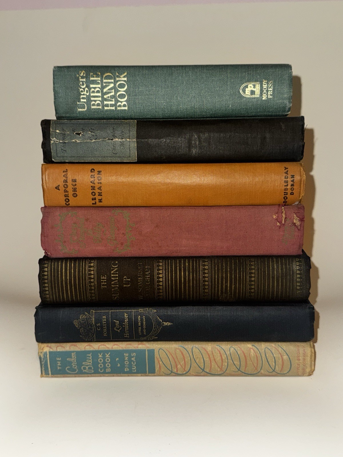Vintage hardcover First Edition stack 1925-1966