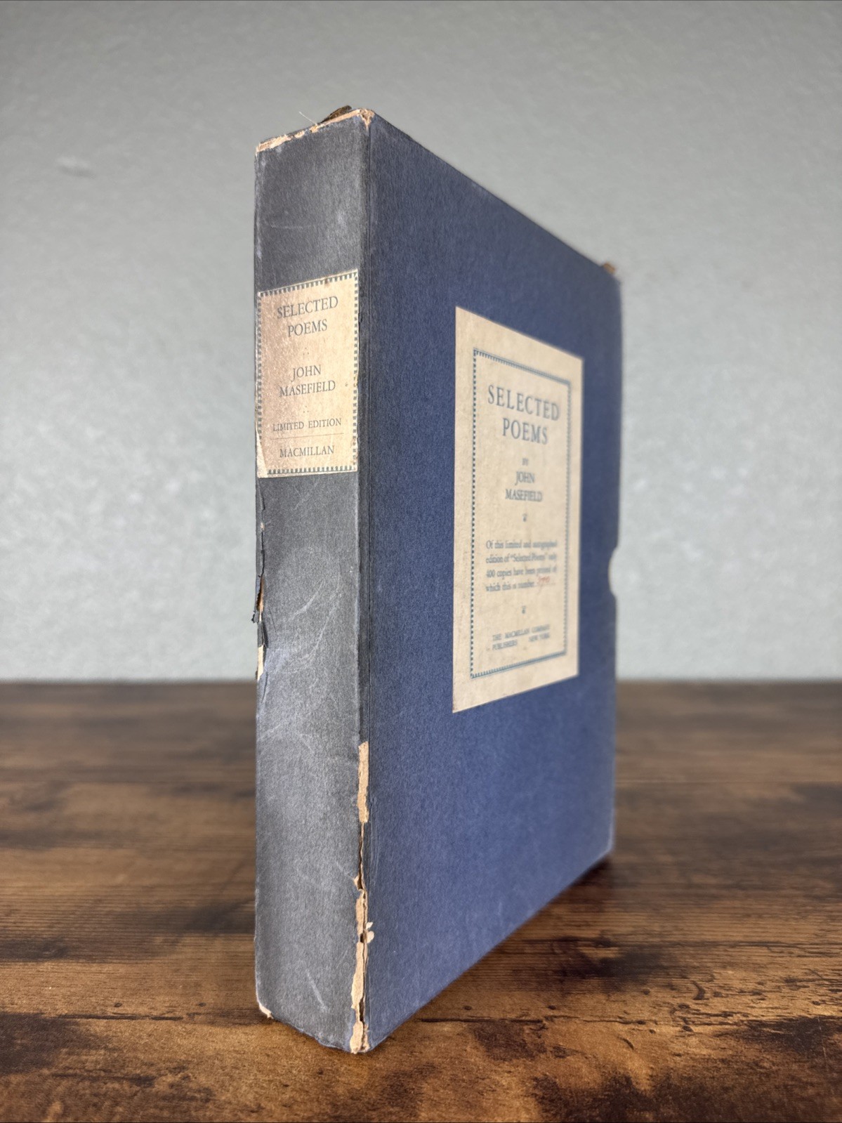 SIGNED John Masefield Selected Poems 1923 Limited Ed. 370/400 HC W/ Slipcase