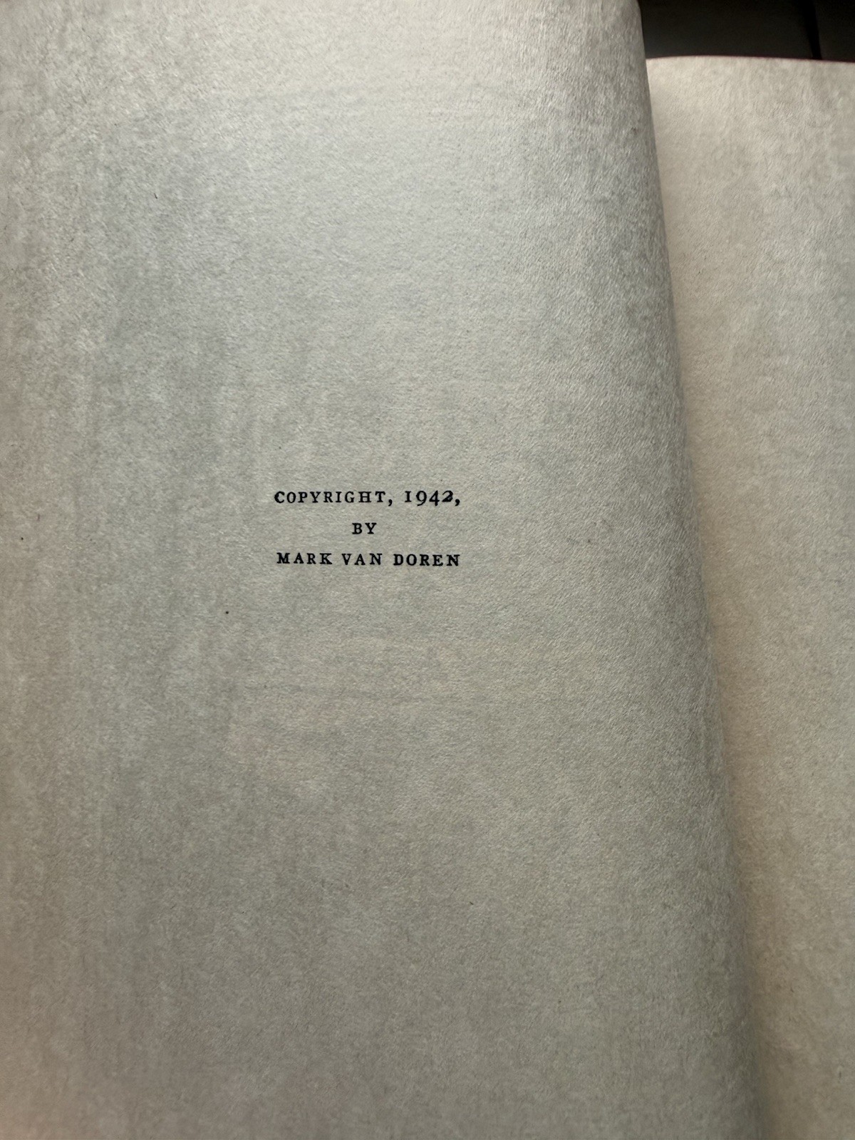 Mark Van Doren THE PRIVATE READER 1942 HC Assoc. Copy Inscribed by Yvor Winters