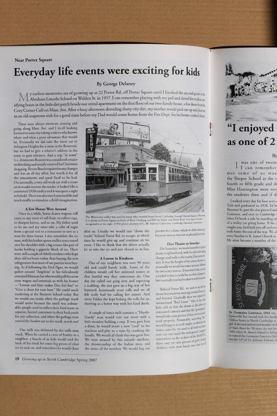 GROWING UP IN NORTH CAMBRIDGE (MA)– JOURNAL OF STORIES FROM 1920s TO 1970s, v. 2
