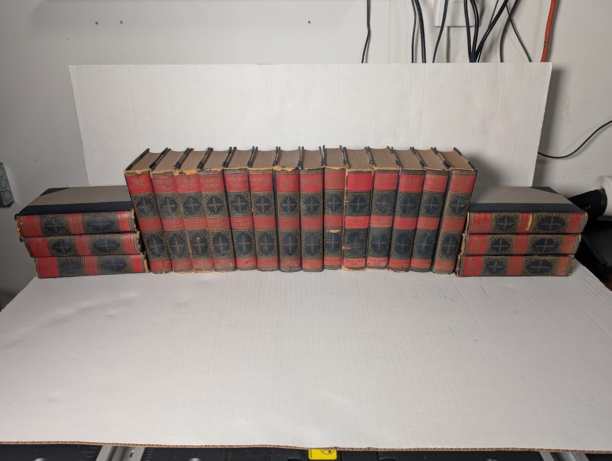 Antique Charles Dickens Book Set – 20 Volumes (1930s/1940s)