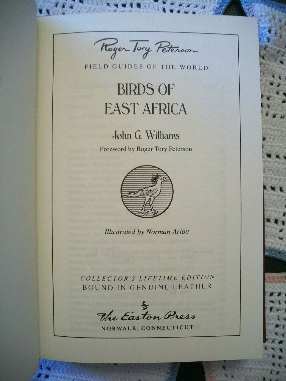 Birds of East Africa (John G. Williams, 1990 Leather Hardcover)