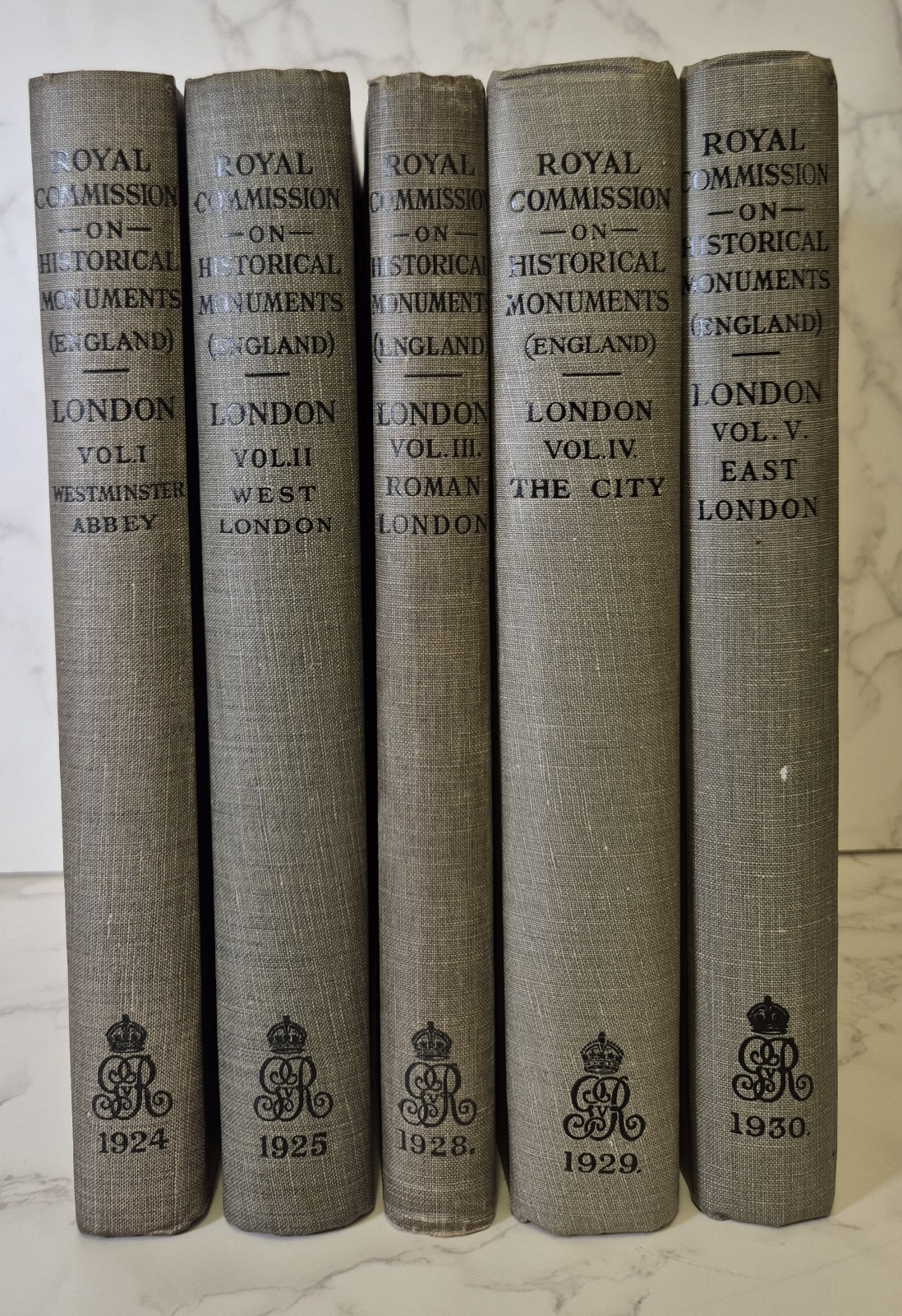 Royal Commission On Historical Monuments – London Vols. 1-5 Full Set 1st Edition
