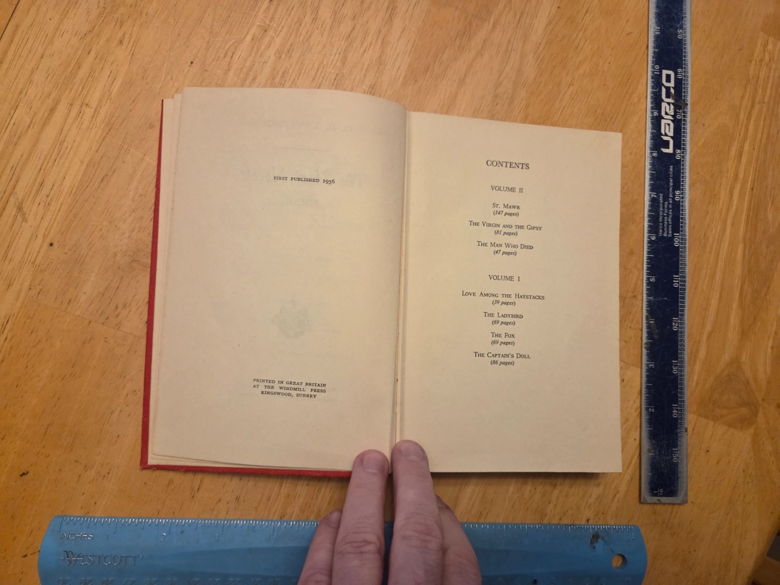 The Short Novels Vol. II by D. H. Lawrence – 1956 Willaim Heinemann Hardcover