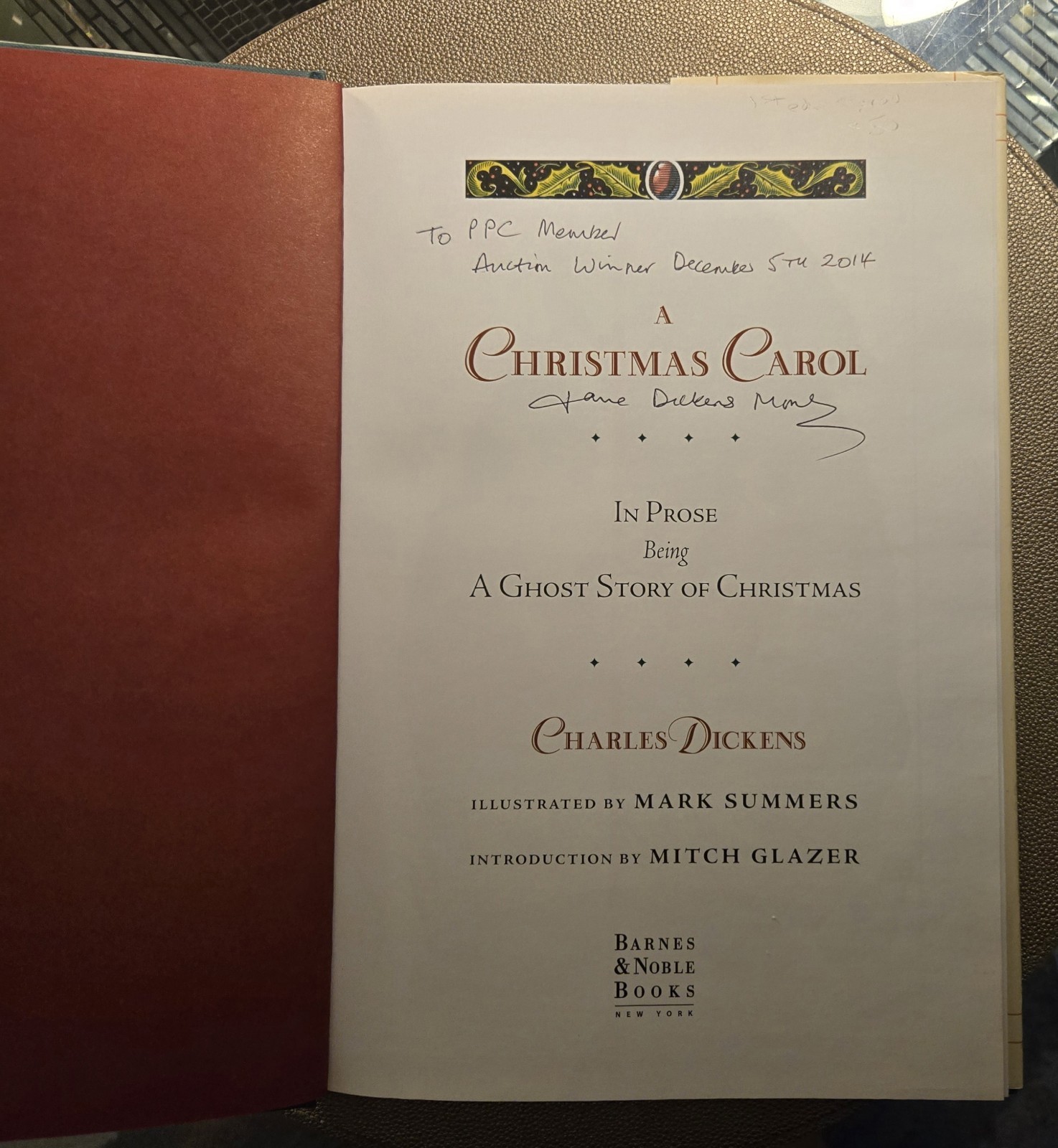 A Christmas Carol by Charles Dickens H/C D/J illustrated signed by Jane Dickens!