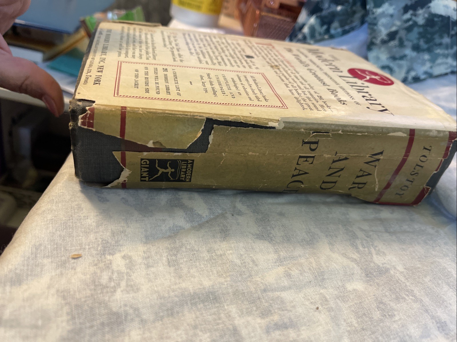 Vintage Modern Library Giant War and Peace Leo Tolstoy HC w/Original Dust Jacket