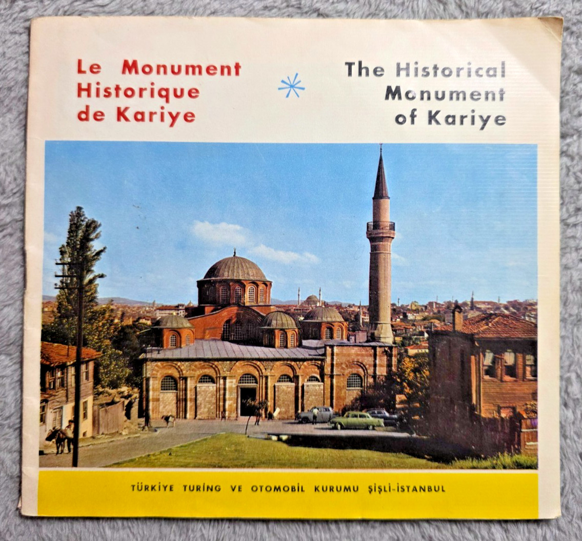 1966 The Historical Monument of Kariye Istanbul Turkey Guide Book Brochure Vint.
