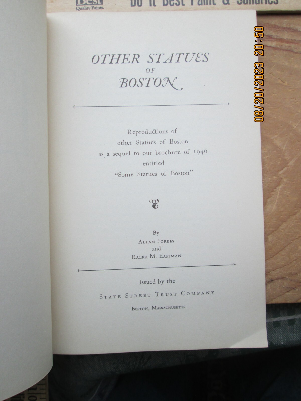 other statues of Boston – State Street Trust Company 1947