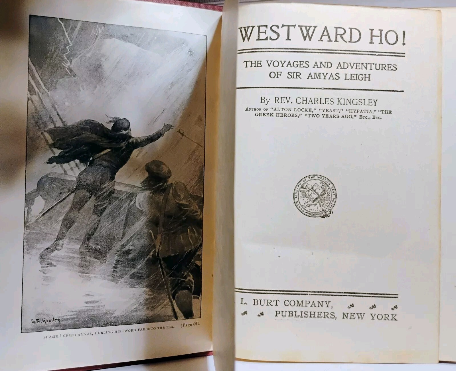 WESTWARD HO! by Rev. Charles Kingsley A.L. Burt Company The Home Library VTG