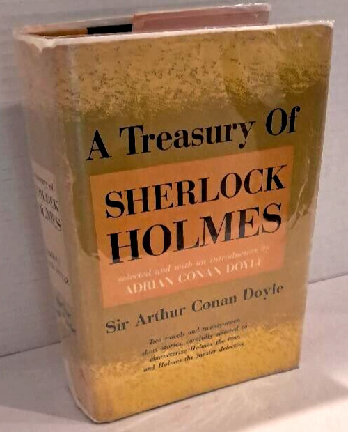 A TREASURY OF SHERLOCK HOLMES Sir Arthur Conan Doyle 1955 Hardcover Dust Jacket