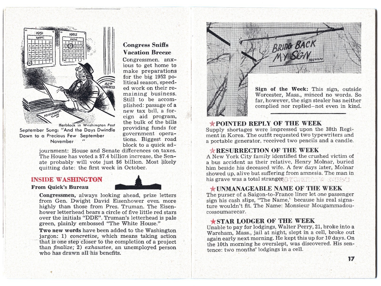 Quick News Weekly – September 17, 1951 – Vol. 5 No. 12