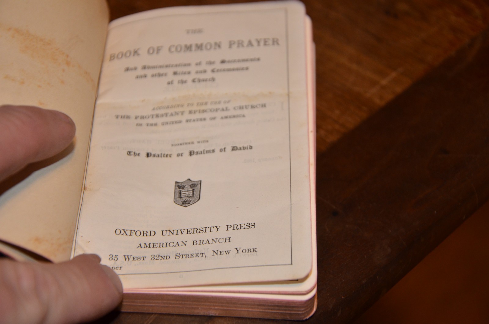 The Book Of Common Prayer – Oxford University Press – 1893
