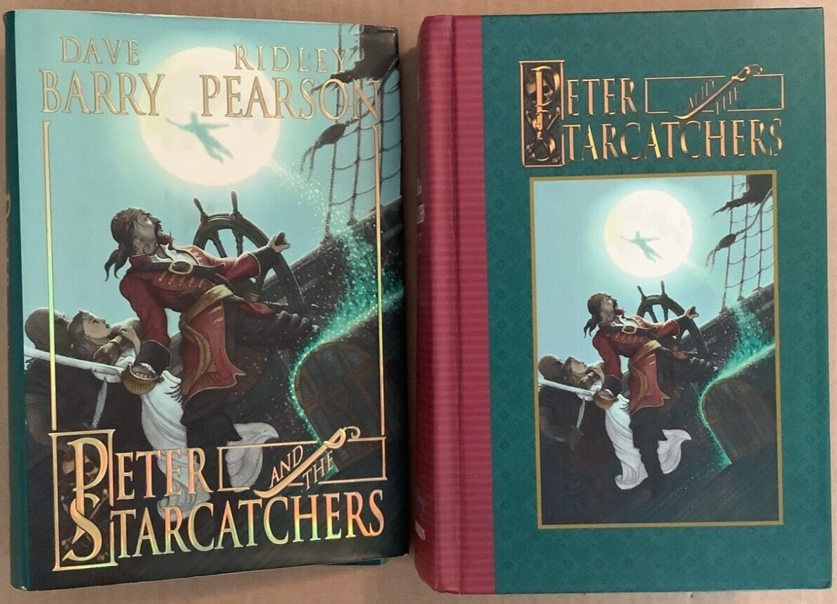 VG Autographed HC DJ 2004 First ED Peter Pan Starcatchers Pearson Dave Barry