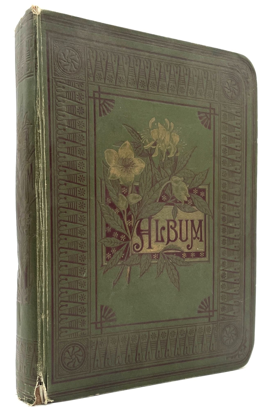 Handmade Scrapbook Featuring Chromolithograph Trade Cards Circa 1890