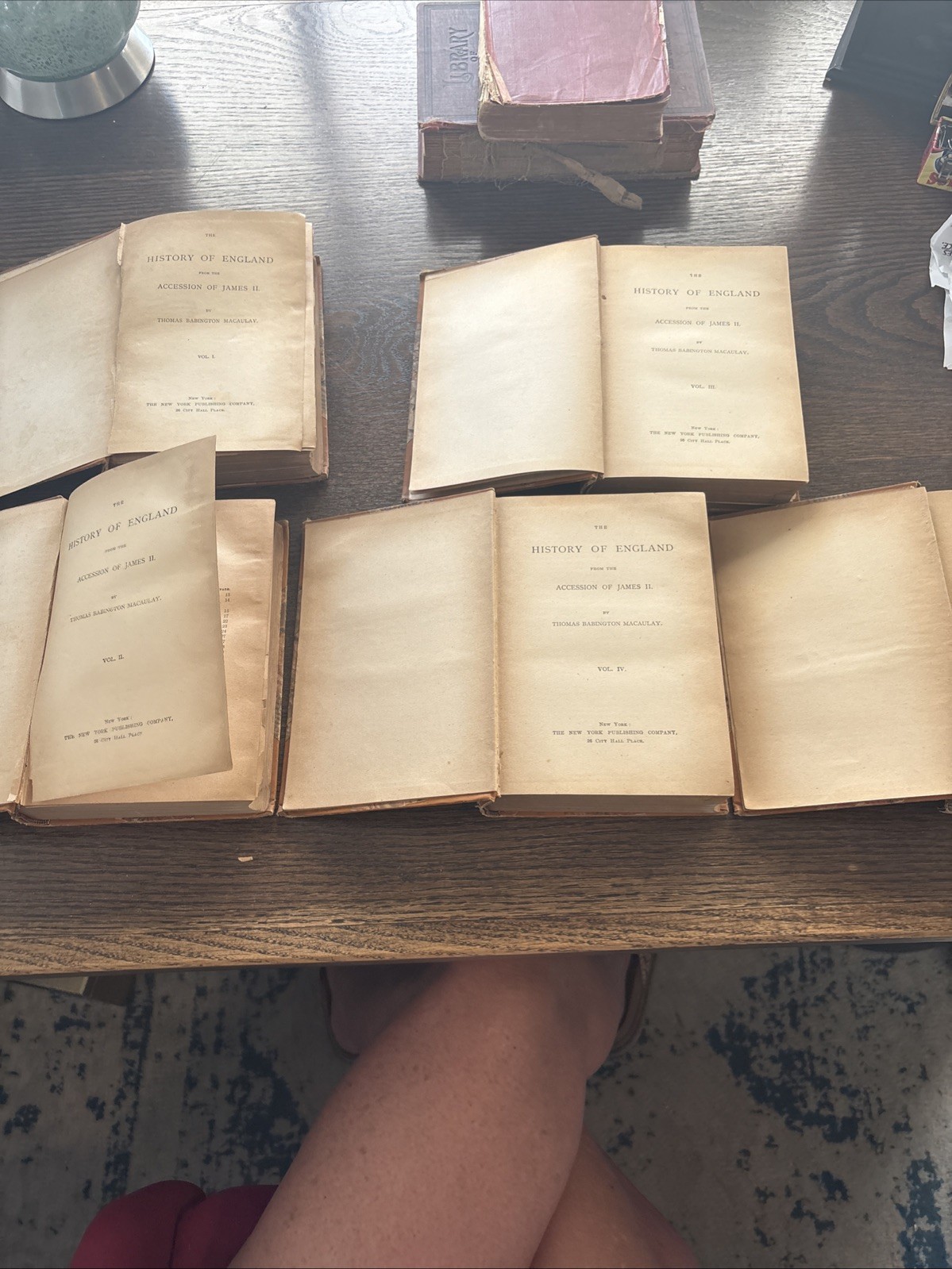 Antique The History of England From the accession of James II. Vol.1-5