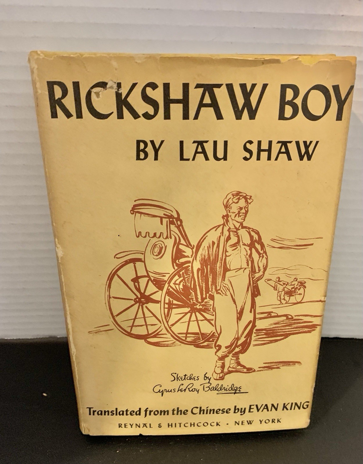 VintageRICKSHAW BOY by Lau Shaw : 1945 Hardcover w/ Jacket : Reynal & Hitchcock