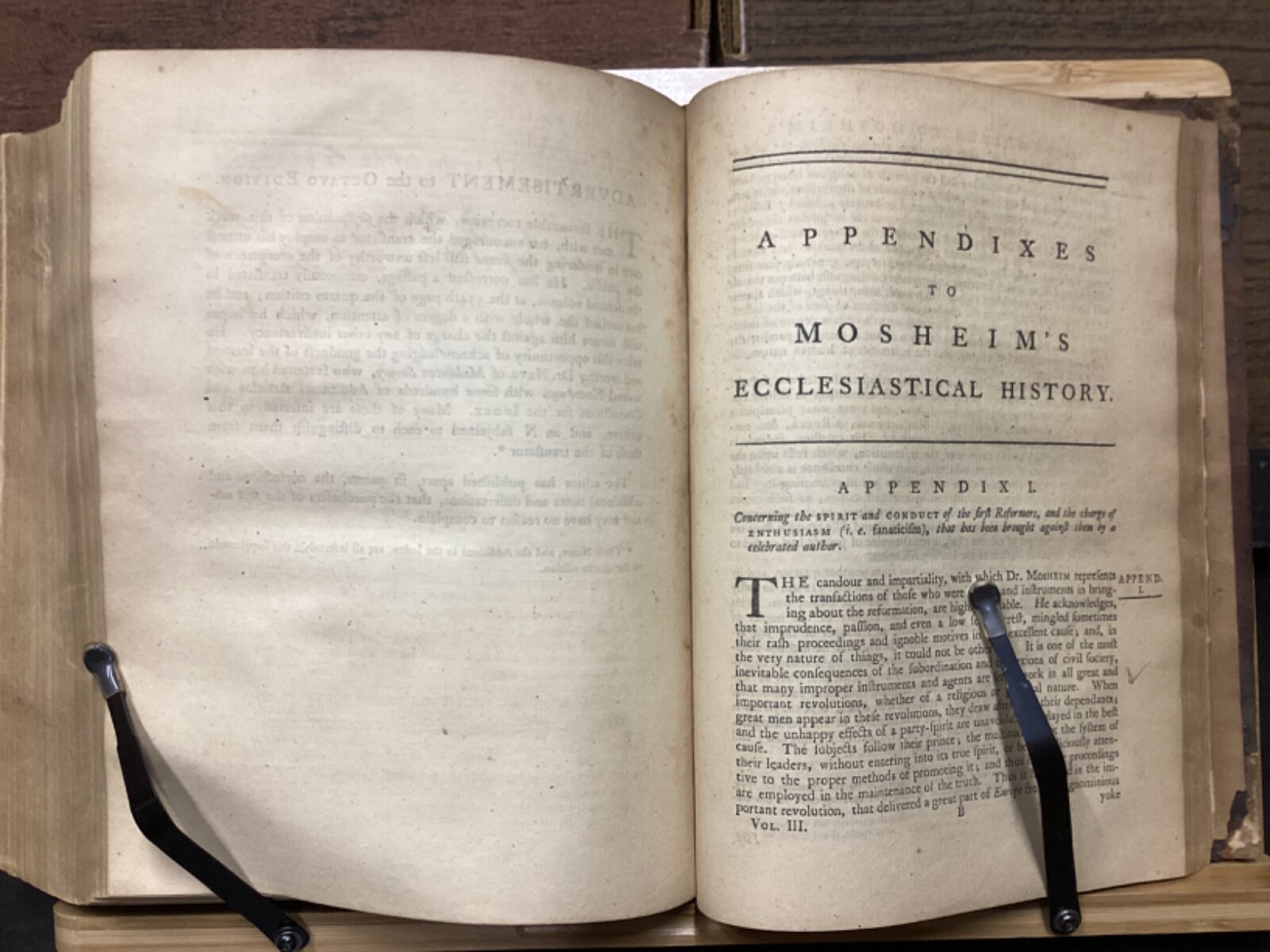 1765 An Ecclesiastical History, in Two Parts, by John Lawrence Mosheim