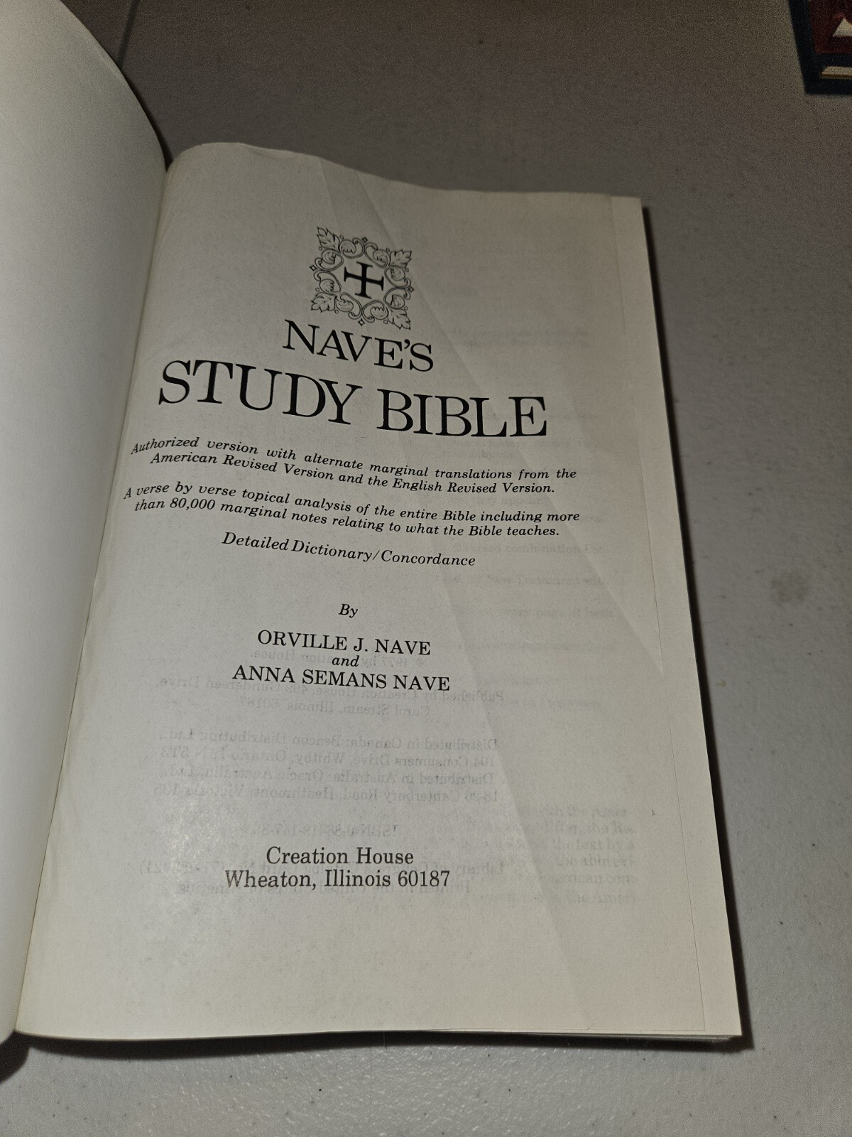 Nave’s Study Bible Reference Edition, Concordance, Notes, 1977 Vintage
