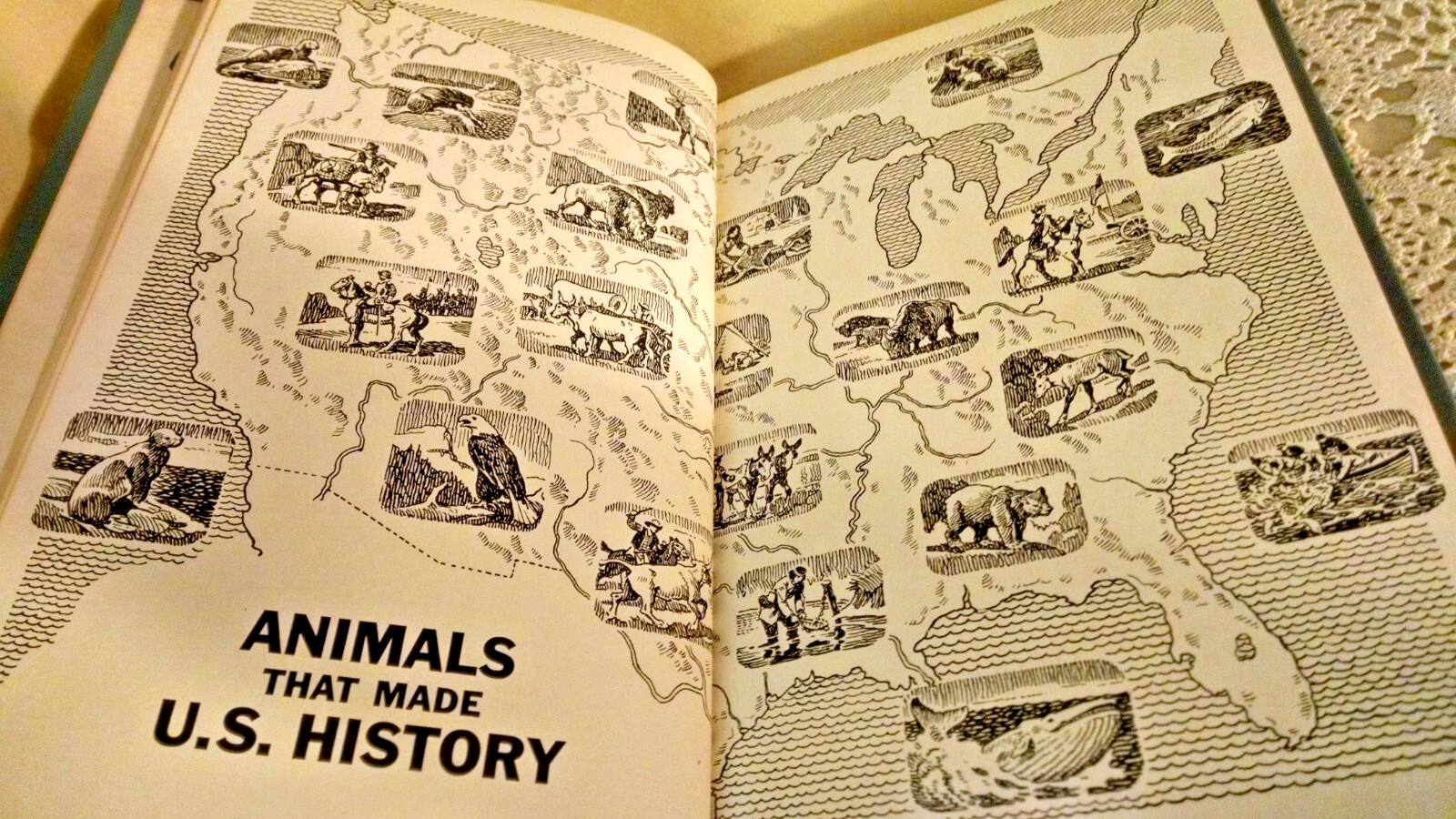 ANIMALS THAT MADE U.S. HISTORY EDITH DORIAN W.N. WILSON MCGRAW HILL 1964 ILLSTD.