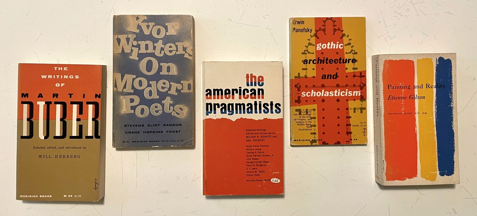 Lot of 5 Elaine LUSTIG – Mid-Century Modern Graphic Design MERIDIAN BOOKS