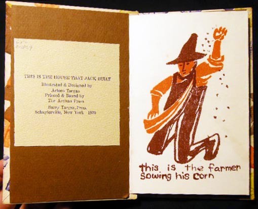 1970 ARLEEN TARGAN ARTIST BOOK HOUSE THAT JACK BUILT SCHUYLERVILLE ARTISAN PRESS