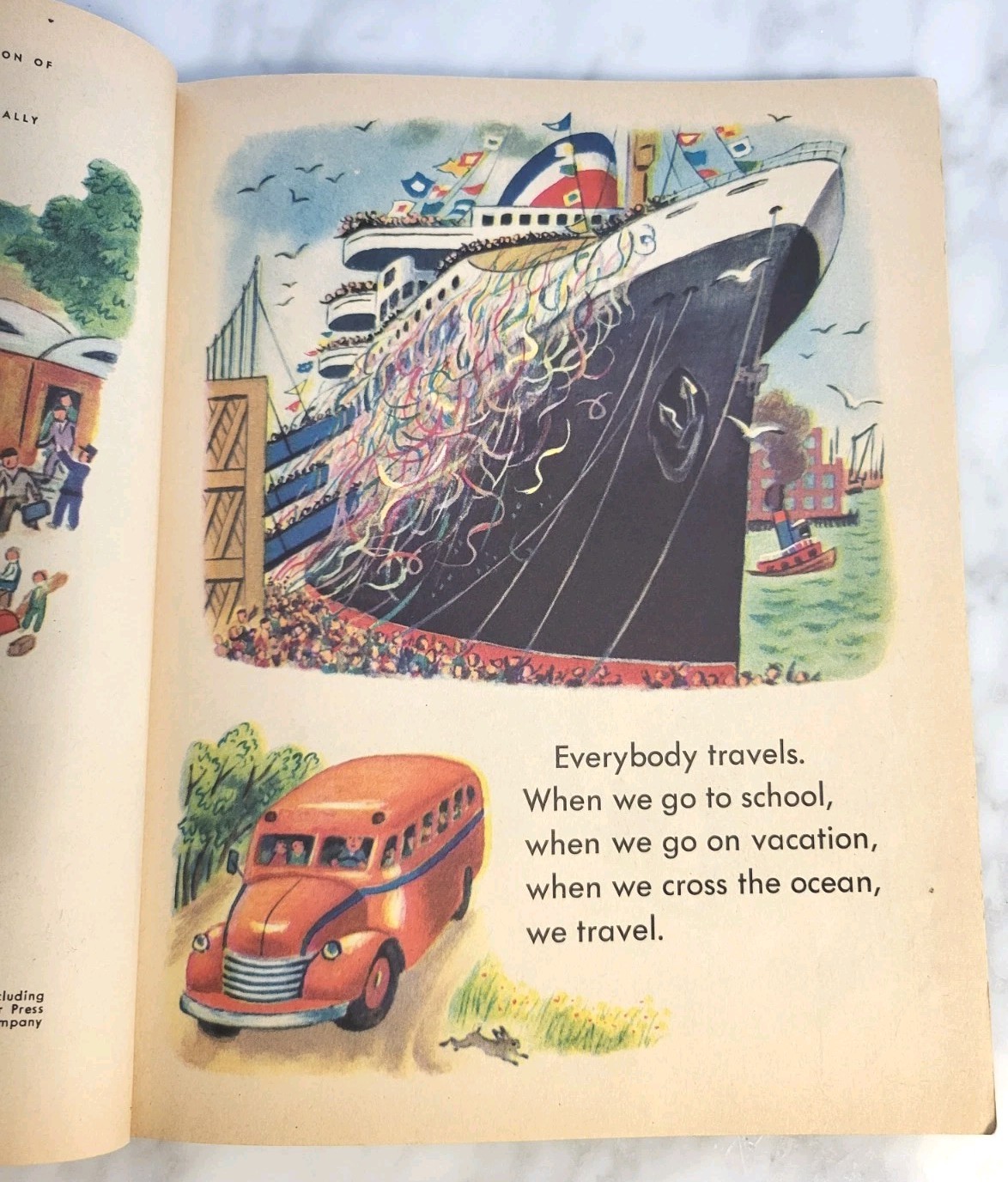 Vintage 1956 Little Golden Book TRAVEL #269 Pictures by Tibor Gergely Very good