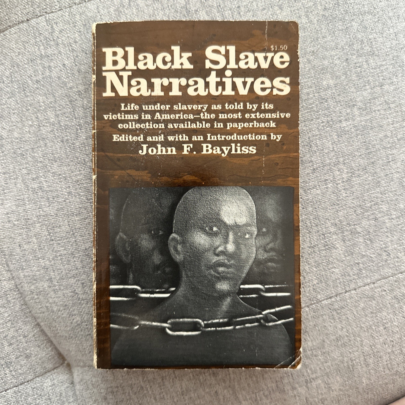BLACK SLAVE NARRATIVES – JOHN F BAYLISS 1970 1st Collier Paperback Printing