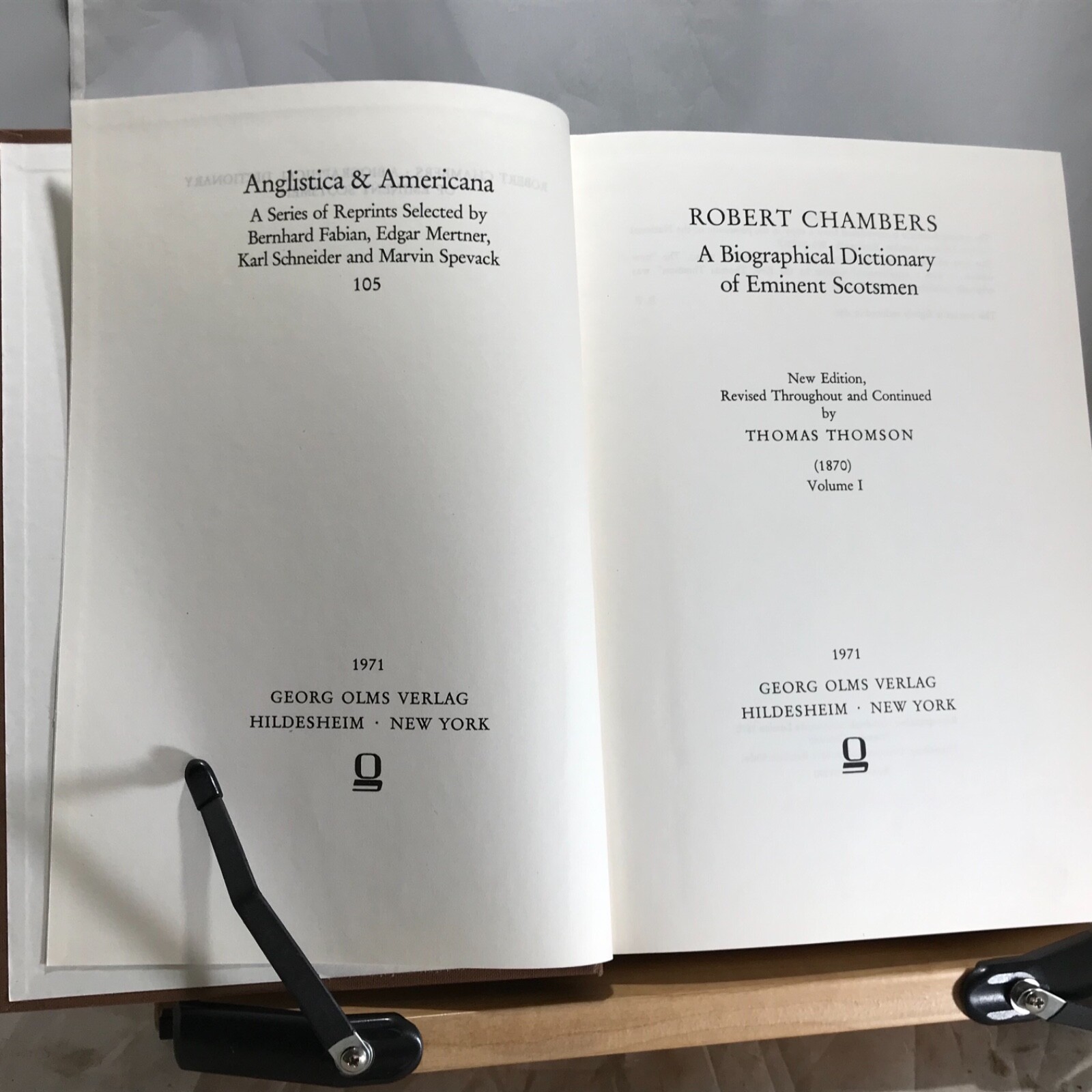 1971 Robert Chambers: A Biographical Dictionary of Eminent Scotsman – Three Vols