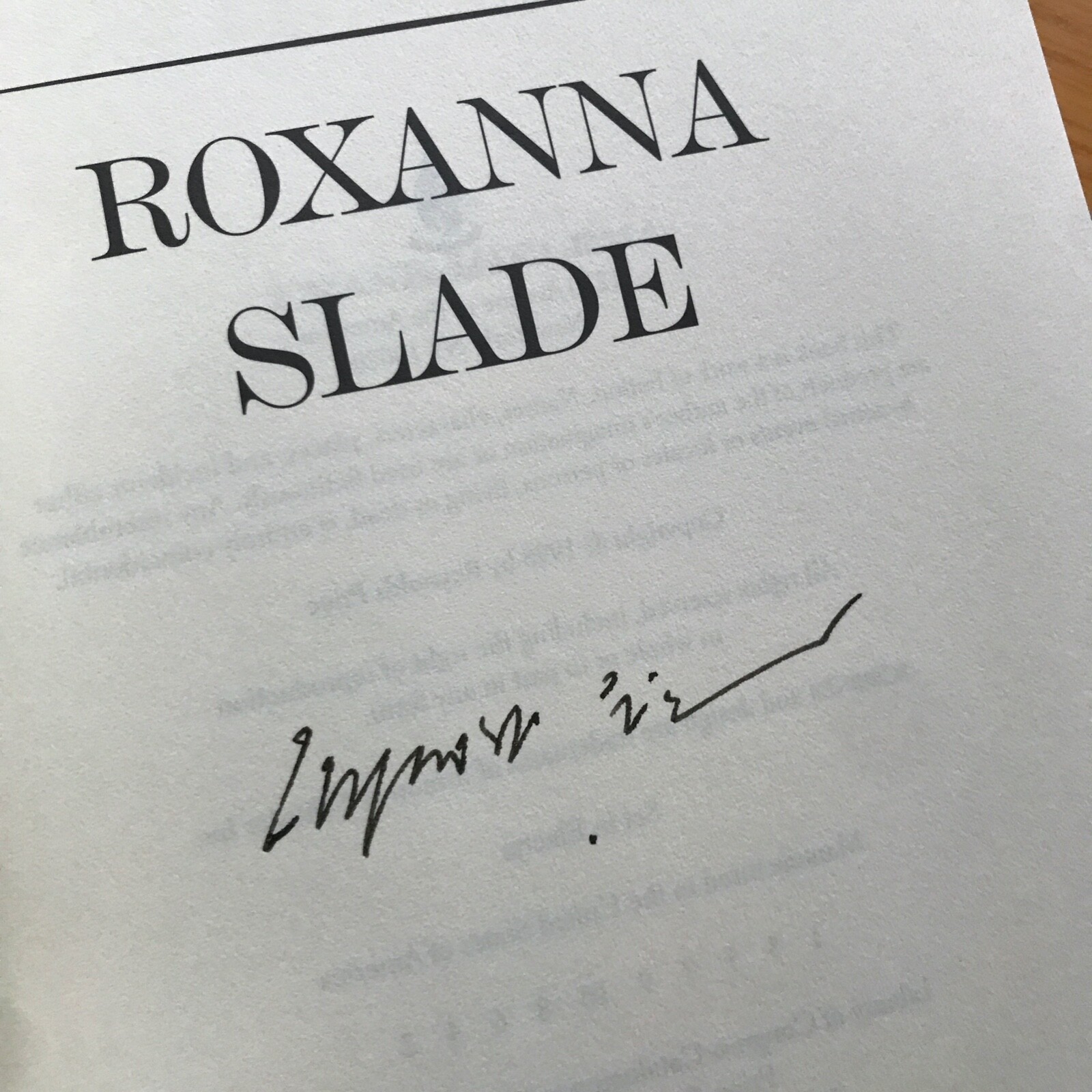 REYNOLDS PRICE—Roxanna Slade—First Edition, First Printing HARDCOVER—VG+—SIGNED