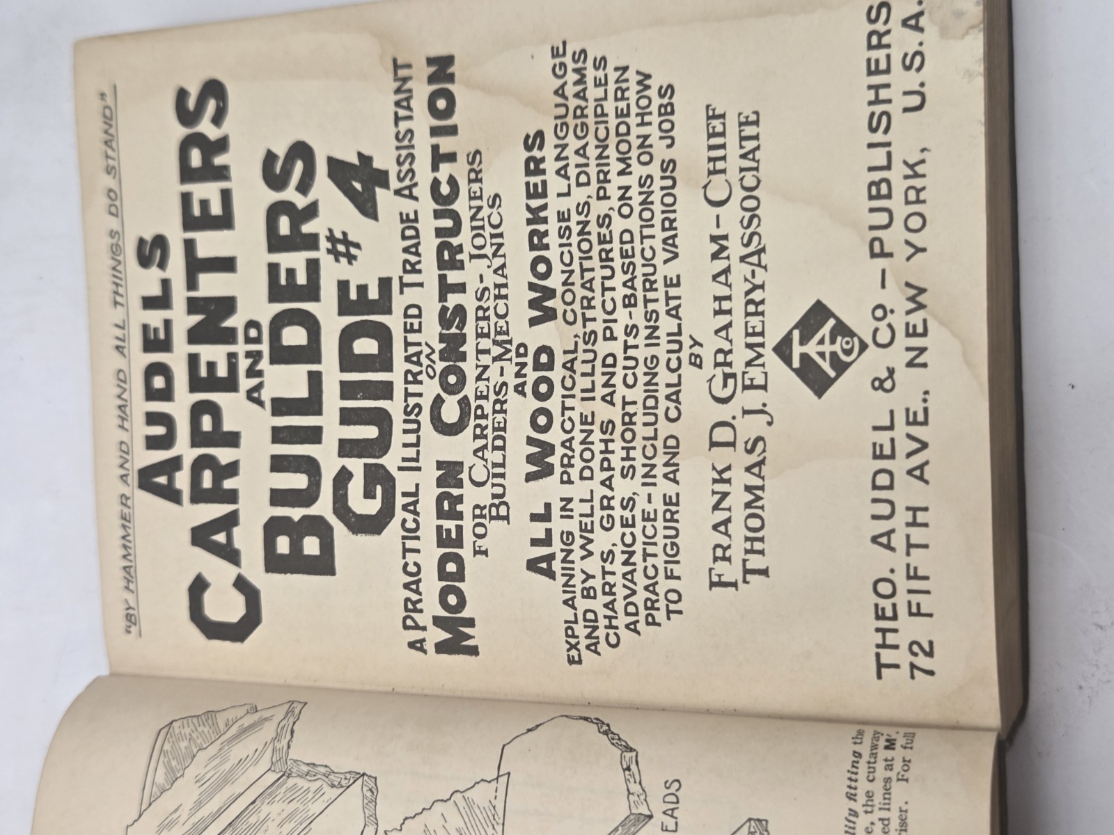 AUDELS Carpenters and Builders Guide Vol 1-4 1937 Complete Set Books Vintage