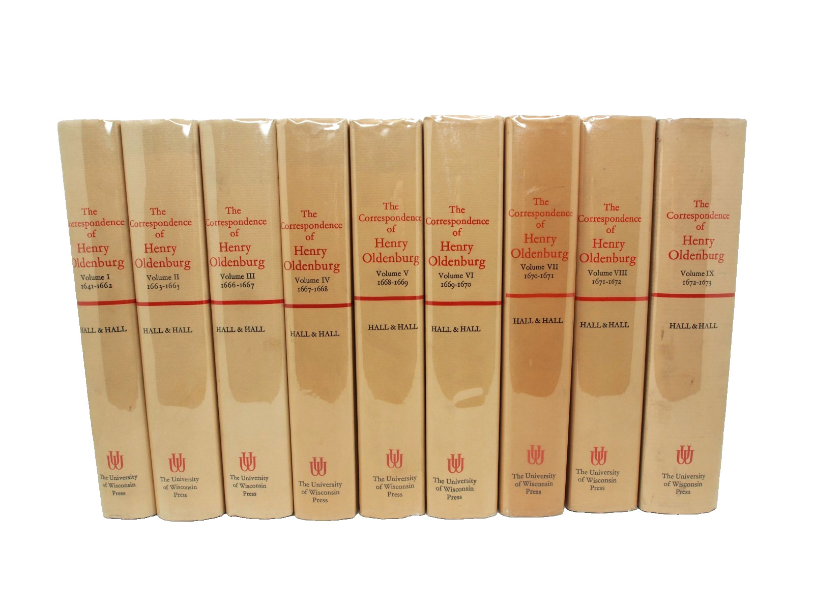 The Correspondence of Henry Oldenburg: 1641 to 1673 (9 vols.) HC Royal Society