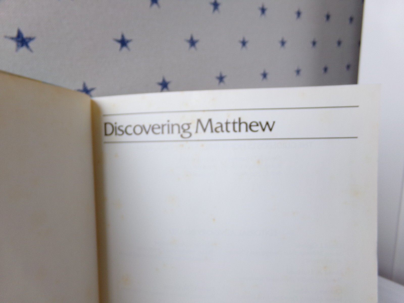 Christian Guideposts Discovering Matthew Home Bible Study Homeschool H/C Book