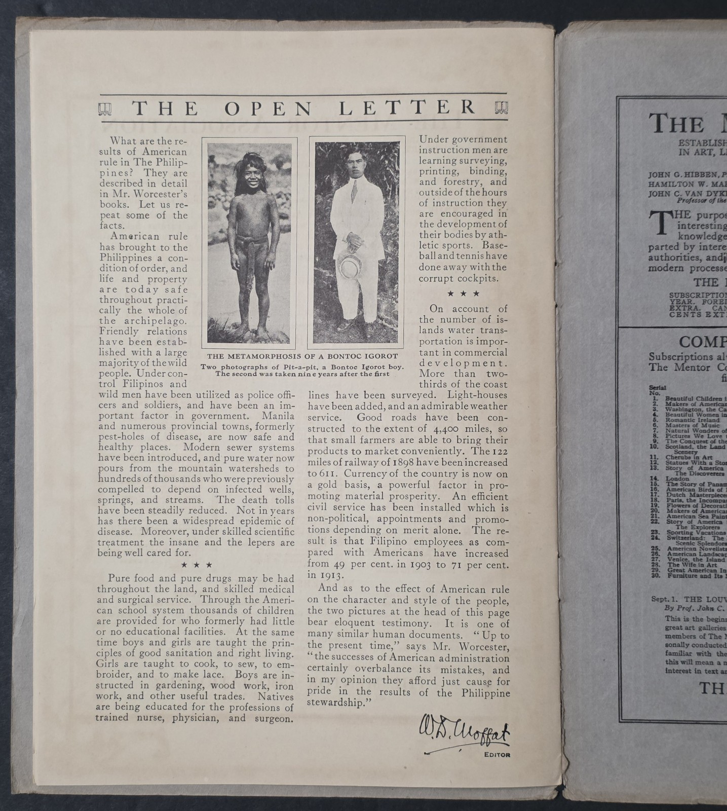The Mentor Philippine Islands By Dean C. Worcester 1915 Sepia Lithos Aguinaldo
