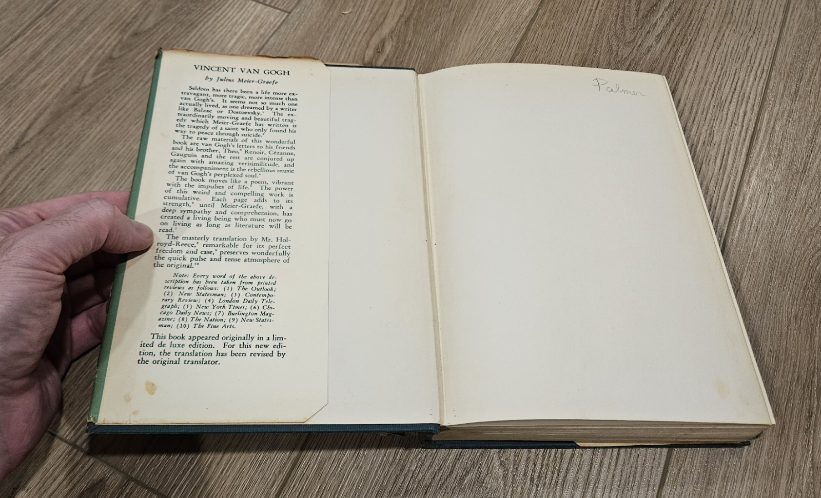 Vincent Van Gogh: A Biographical Study, by Julius Meier-Graefe, 1933 HC DJ